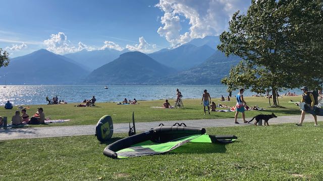 wingfoil spot lake como